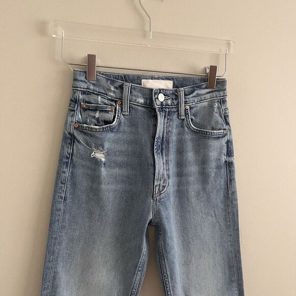 Mother Superior High Waisted Rider Skimp Jeans 25 Straight The Confession Wash - Picture 12 of 16